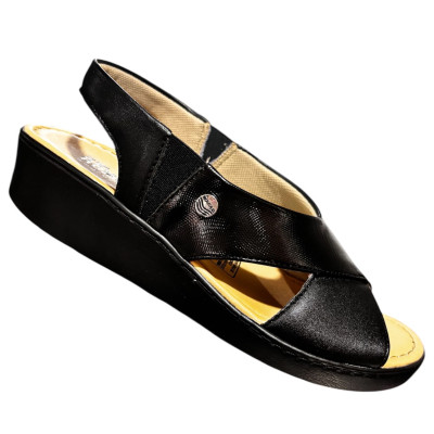 Sandalia Sint&eacute;tica para Mujer R&oacute;mulo Ref 5351 Negro | Calzado C&oacute;modo y Ergon&oacute;mico | Tus Pasos Bogot&aacute;